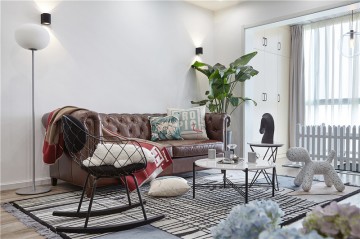 舒適有情調的北歐風格50平米一居室裝修效果圖
