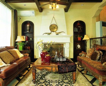 褐色雅致的東南亞風格160平米別墅裝修效果圖